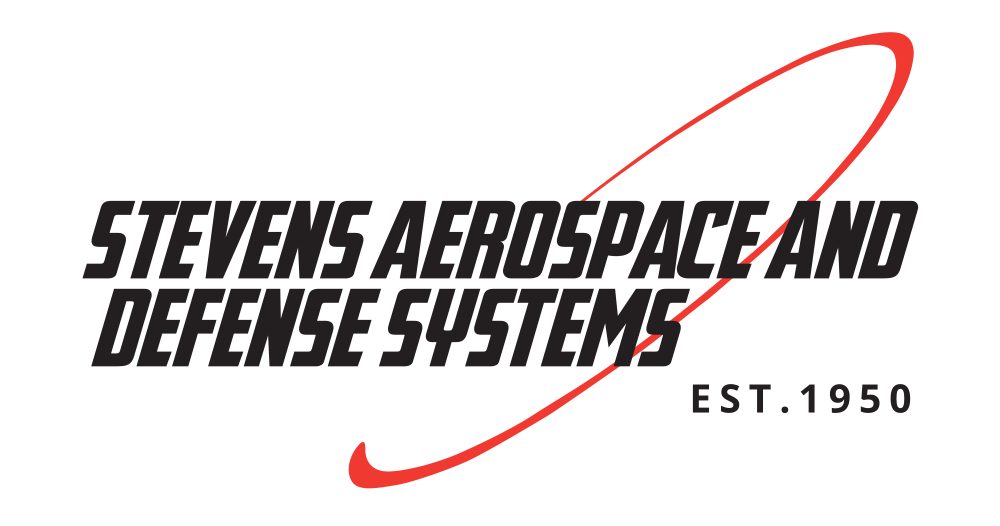 Stevens Aerospace and Defense Systems logo with a red swoosh and the text “EST. 1950” on a white background.